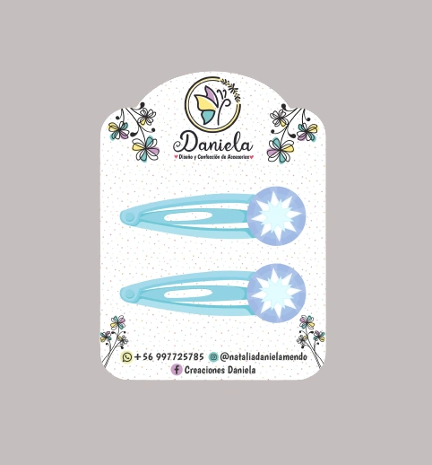Etiqueta para clip de cabello